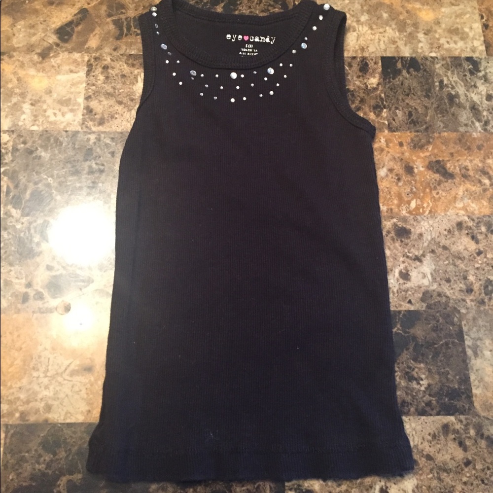 Girl size 4 black tank top!